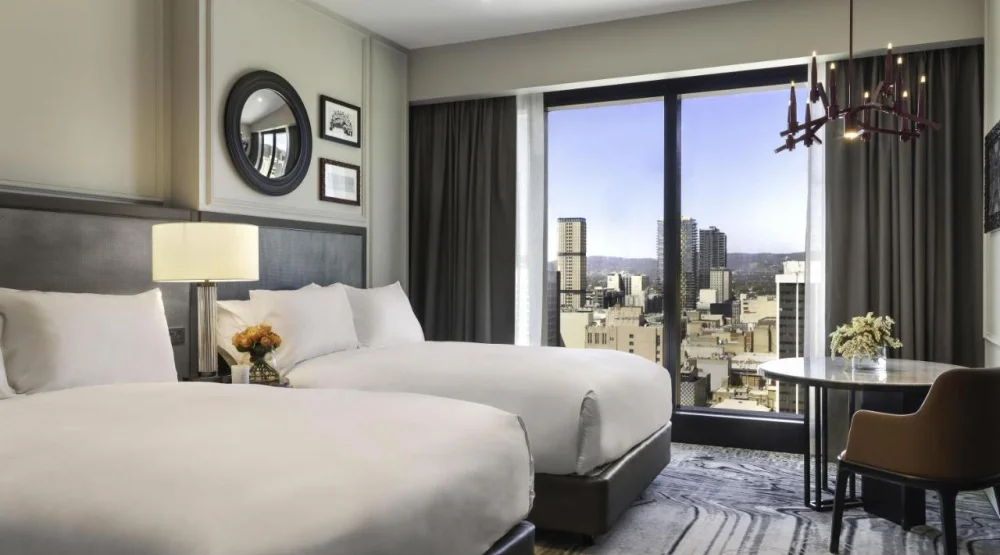 Deluxe Double Room with Two Double Beds and City View at Sofitel Adelaide