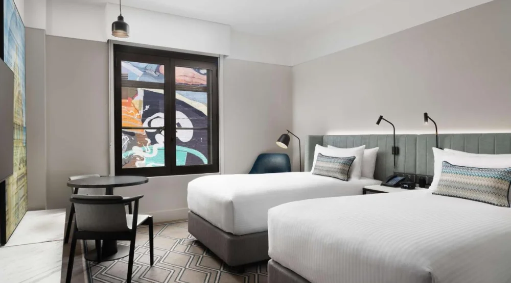 Superior Twin Room at Hilton Melbourne Little Queen Street
