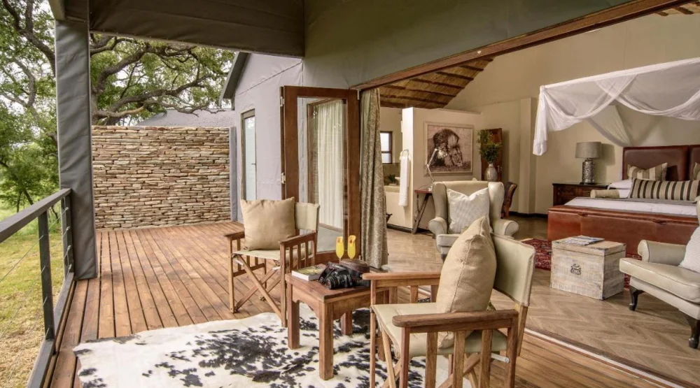 Deluxe Double Or Twin Room with River View at Karongwe Portfolio Becks Safari Lodge