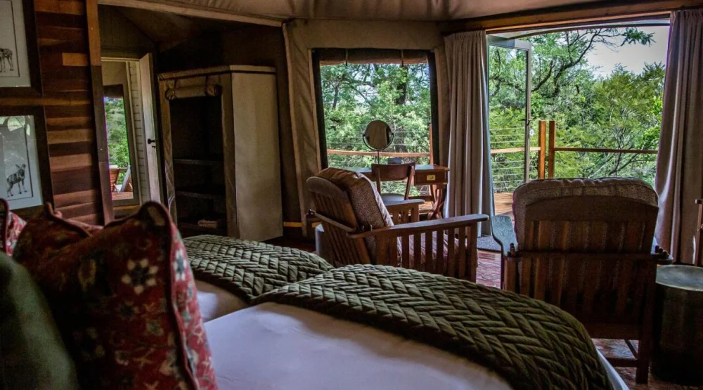 Deluxe Tent with Private Plunge Pool at Nkomazi Game Reserve