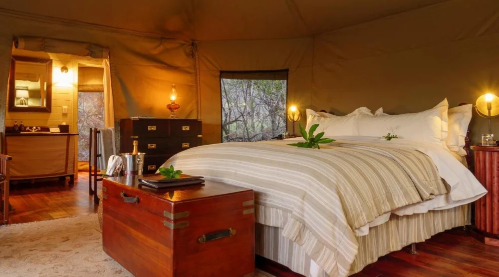 Luxury Tent with Private Plunge Pool at Nkomazi Game Reserve