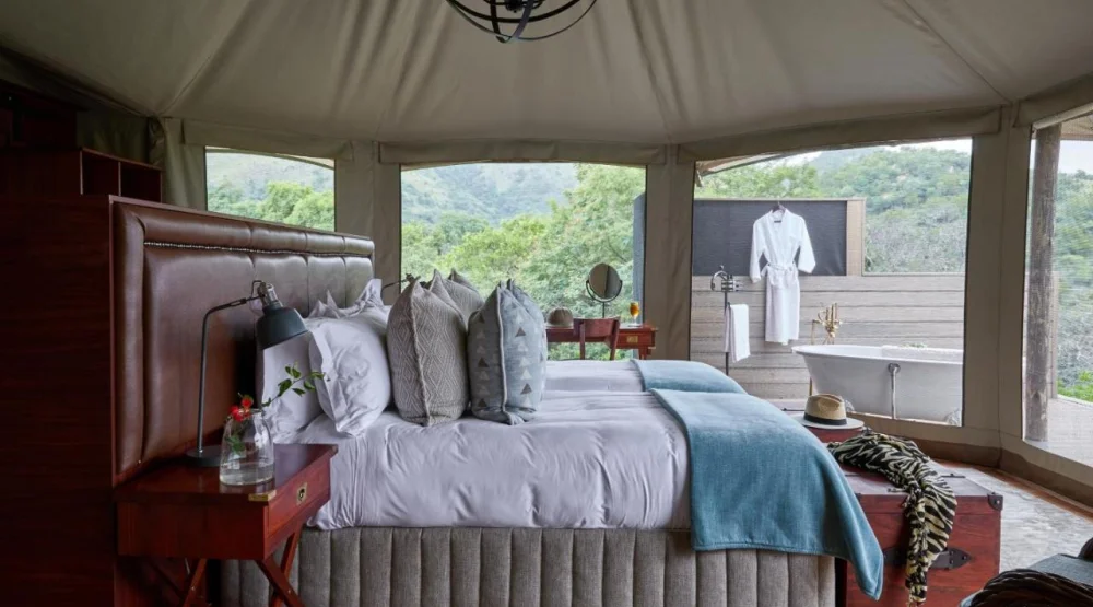 Presidential Tent with Private Plunge Pool at Nkomazi Game Reserve
