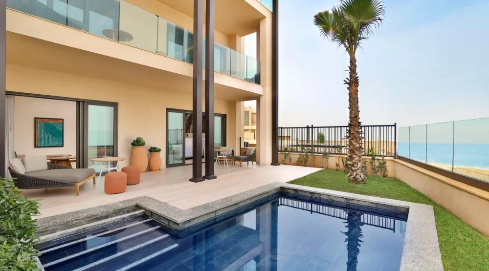 Junior King Suite with Private Pool and Ocean View at Conrad Rabat Arzana