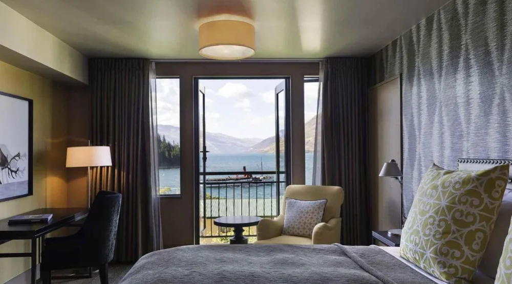 St Moritz King Room with Balcony and Lake View at Hotel St Moritz Queenstown MGallery Collection