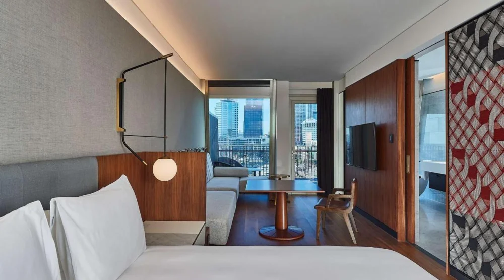 Rooftop King Room with Balcony and Harbor View at Park Hyatt Auckland