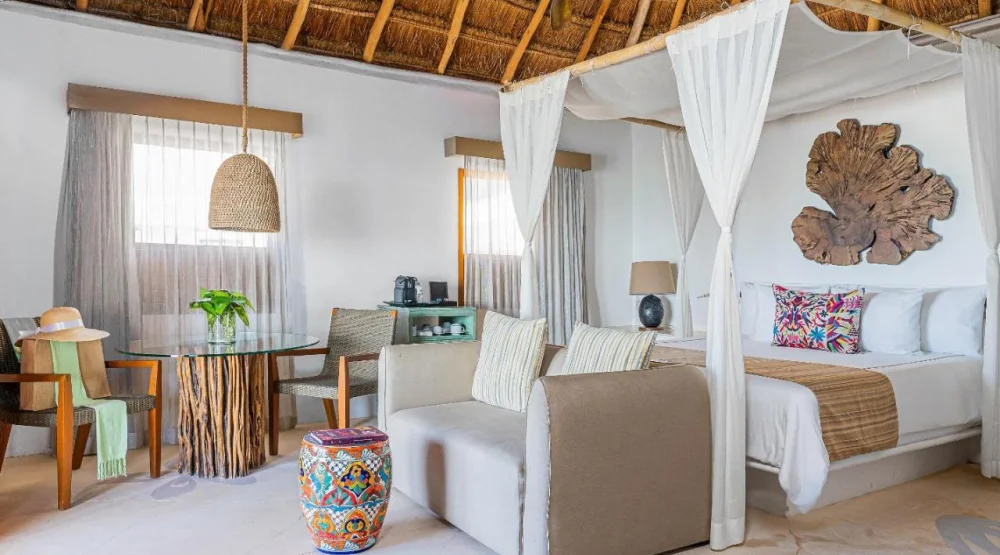 Ocean Front Pool Plunge Pool King Bed at Mahekal Beach Resort