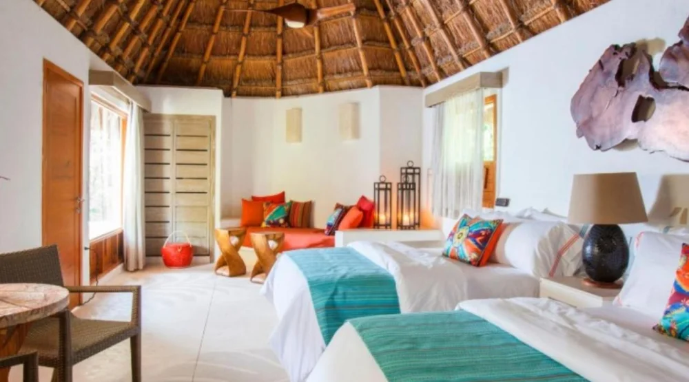 The Oasis Palapa King Bed at Mahekal Beach Resort