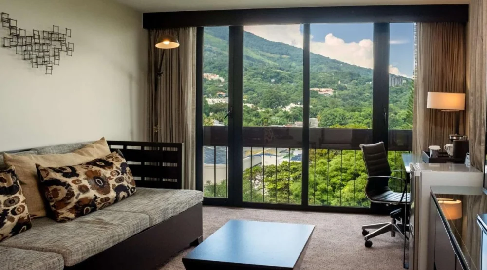 One Bedroom King Suite with Volcano View at Hilton San Salvador