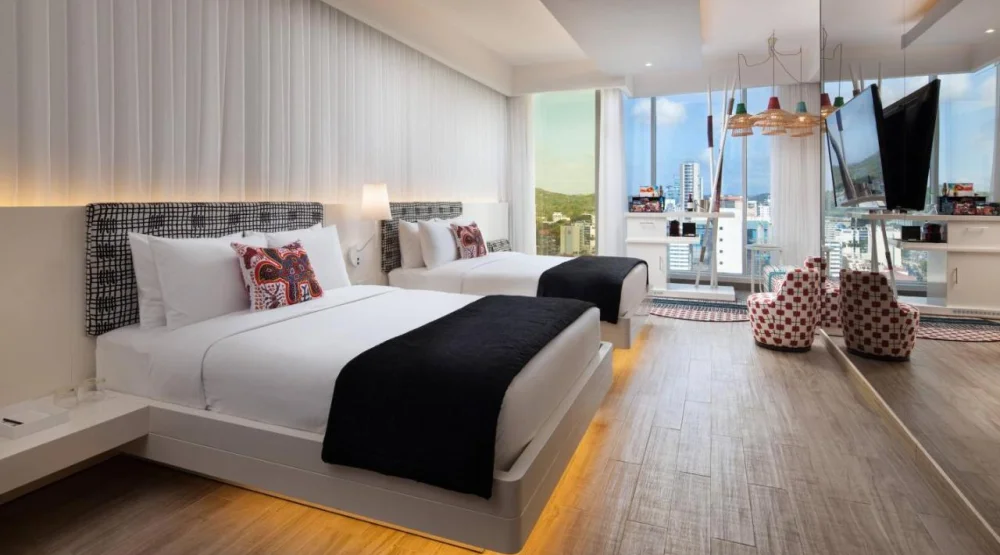 Standard Queen Room with Two Queen Beds and Partial City View at W Panama