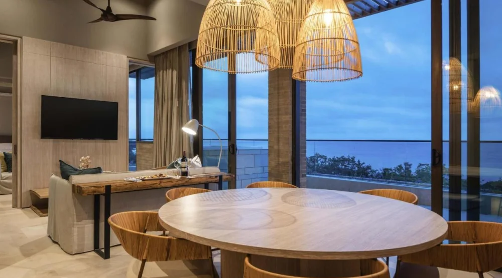 Two Bedroom Caribbean Family Penthouse with One King Bed, Two Twin Beds and Ocean View at Sofitel Baru Calablanca