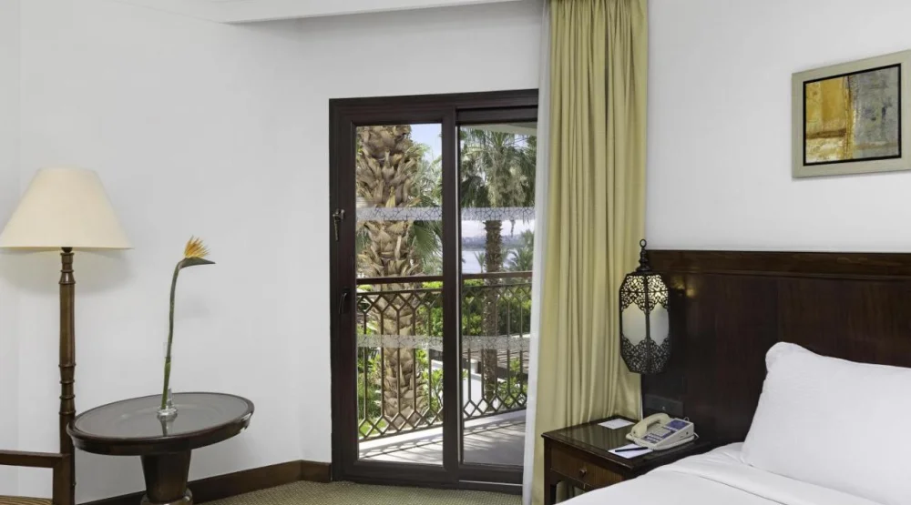Guest Twin Room with Partial River View at Hilton Luxor Resort & Spa