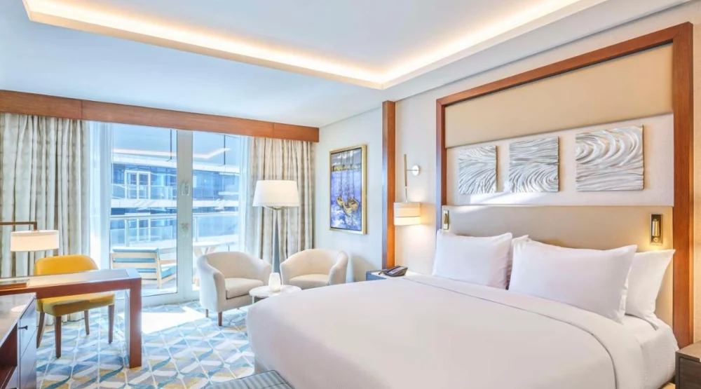 Premium King Room with Balcony - Partial Nile View at Hilton Cairo Nile Maadi