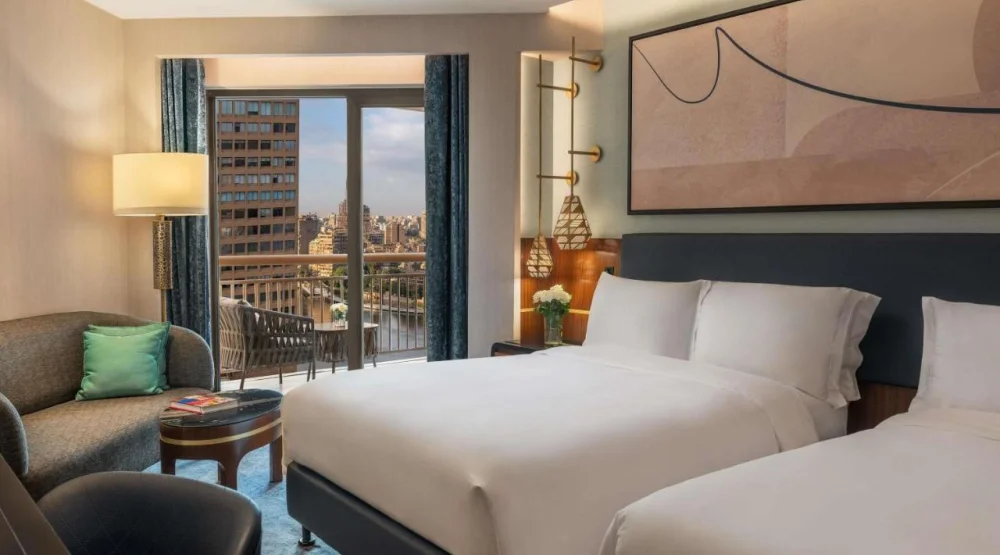 Deluxe Double Room with Two Double Beds and Nile View at Sofitel Cairo Downtown Nile