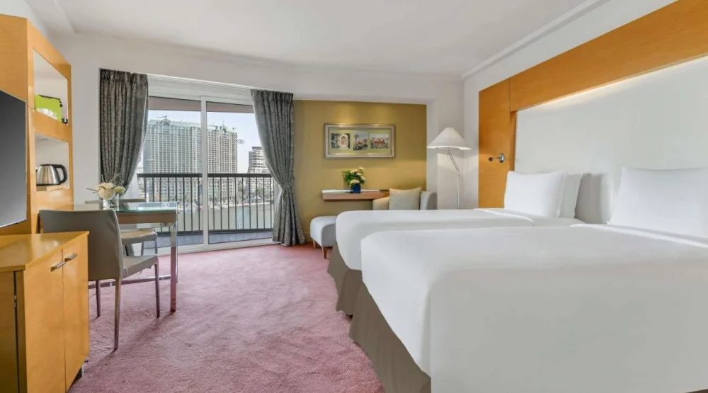 Twin Room with Panoramic Nile View at Sofitel Cairo El Gezirah