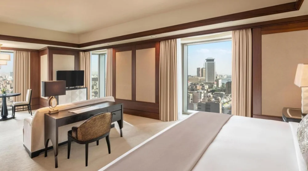Grand Deluxe, Larger Guest Room, One King, Partial Nile View at The St. Regis Cairo