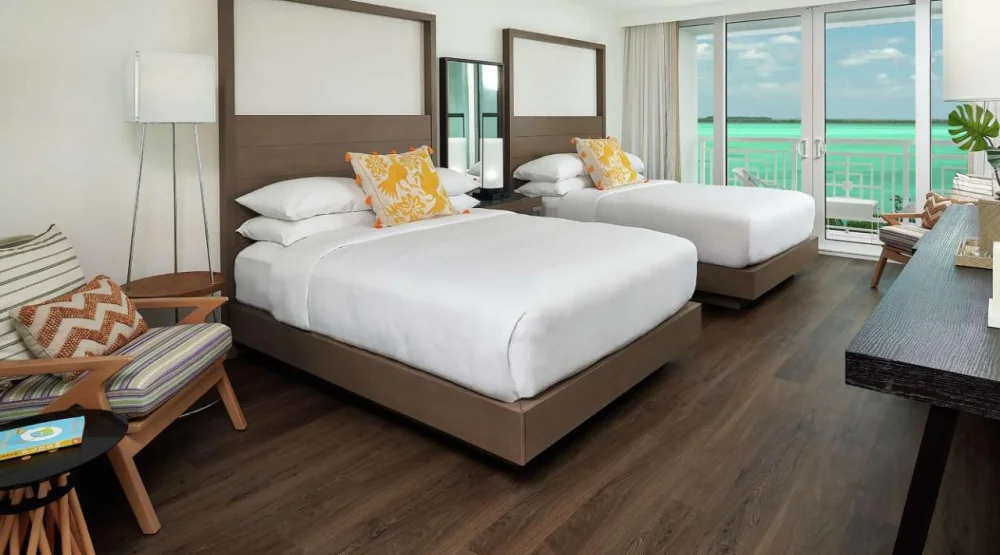 Waterfront Queen Room with Two Queen Beds and Terrace at Baker's Cay Resort Key Largo Curio Collection by Hilton