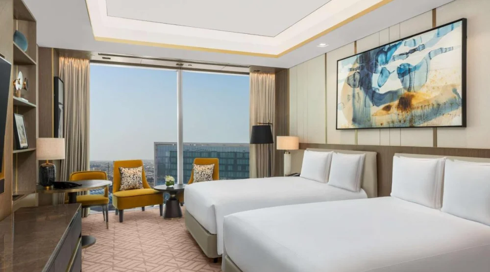 Deluxe Queen Room with Two Queen Beds at Waldorf Astoria Kuwait