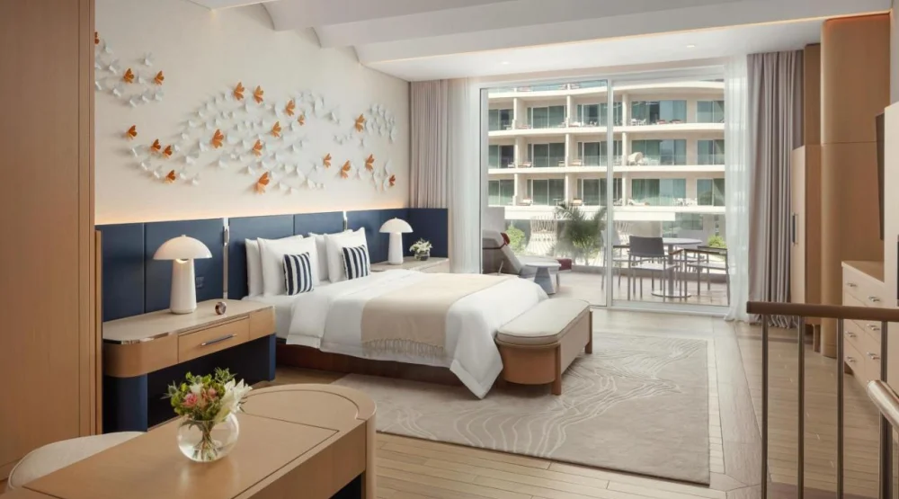 Coral Duplex One Bedroom King Suite with Balcony and Sea View at The St. Regis Al Mouj Muscat Resort