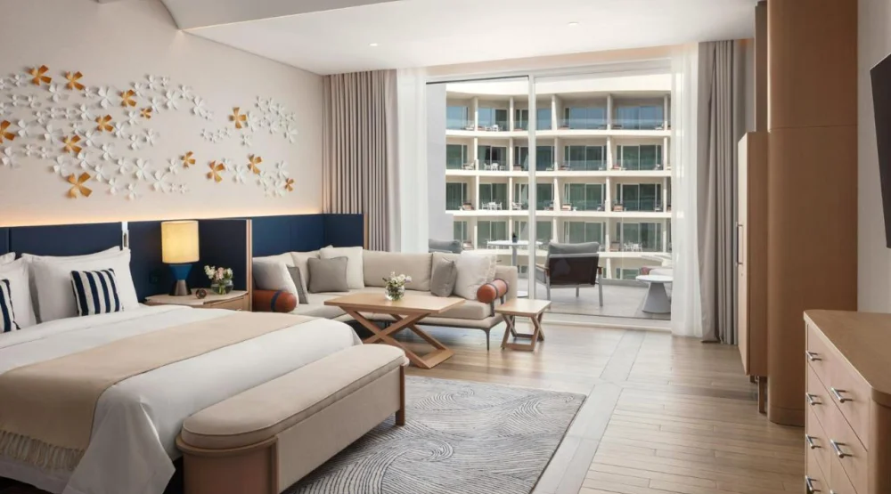 Deluxe King Room with Pool View at The St. Regis Al Mouj Muscat Resort