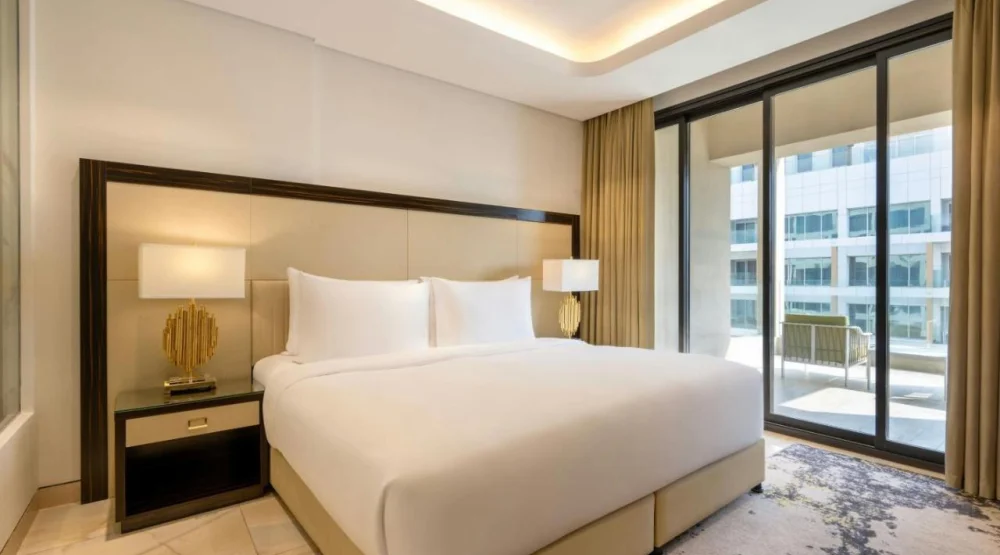 One Bedroom Premium King Suite Apartment with Partial Sea View at Agora Doha Autograph Collection