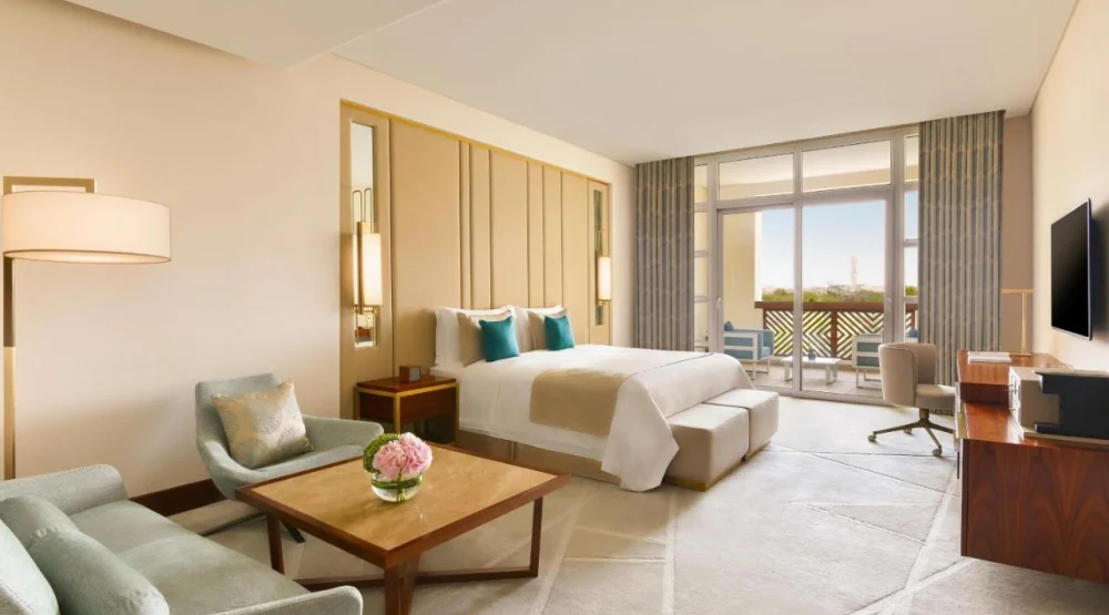 Grand Deluxe Room, One King, Pool View, Balcony at Al Messila a Luxury Collection Resort & Spa