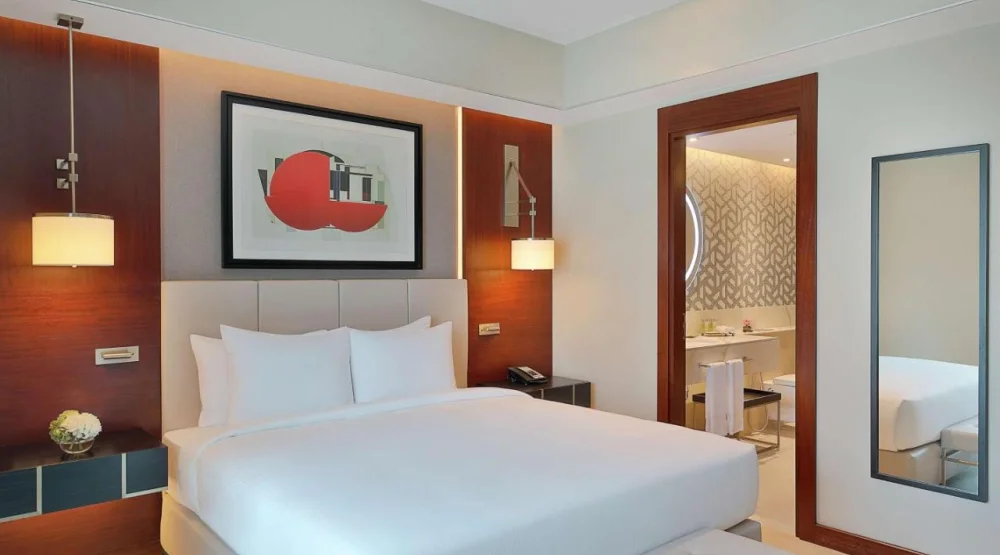 Two Bedroom Family Suite Sea View with Balcony at Hilton Doha The Pearl