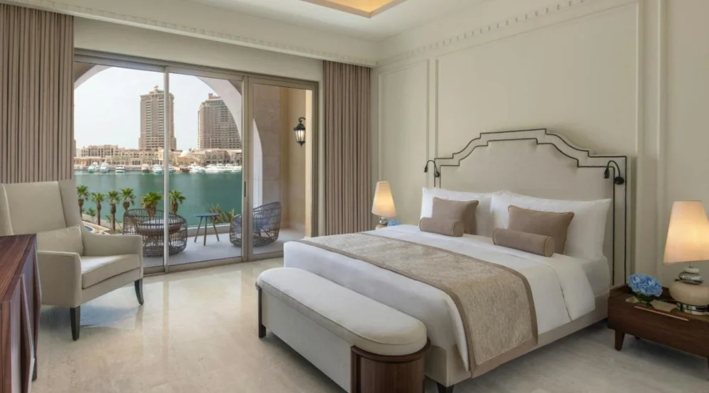 One Bedroom King Suite with Marina View and Balcony at The St. Regis Marsa Arabia Island The Pearl Qatar