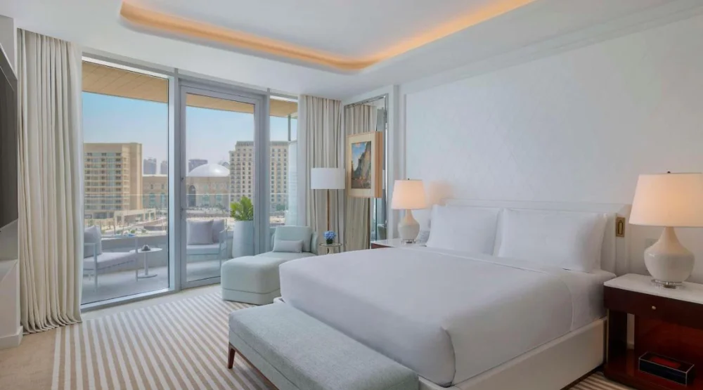 One Bedroom Corner Suite with Sea View at Waldorf Astoria Doha Lusail