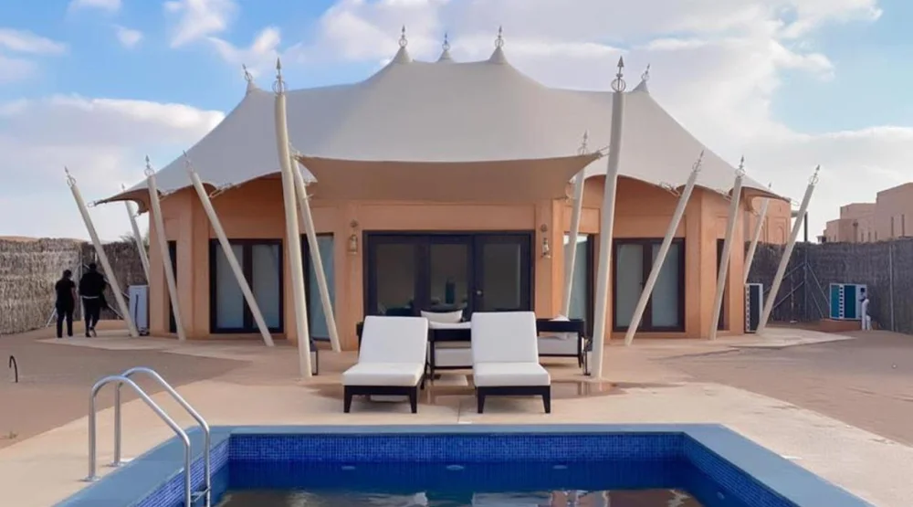 Two Bedroom Tent with Private Pool at Al Badayer Retreat