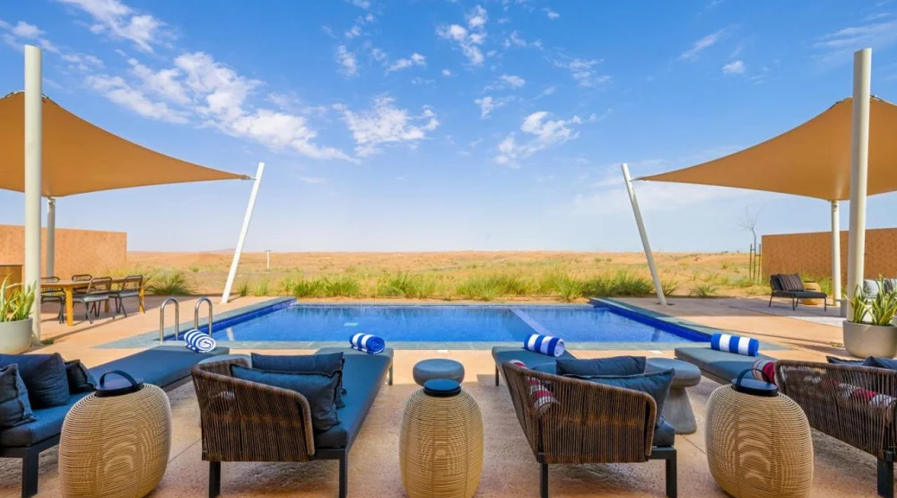 Deluxe Two Bedroom Tent with Private Pool at Al Badayer Retreat