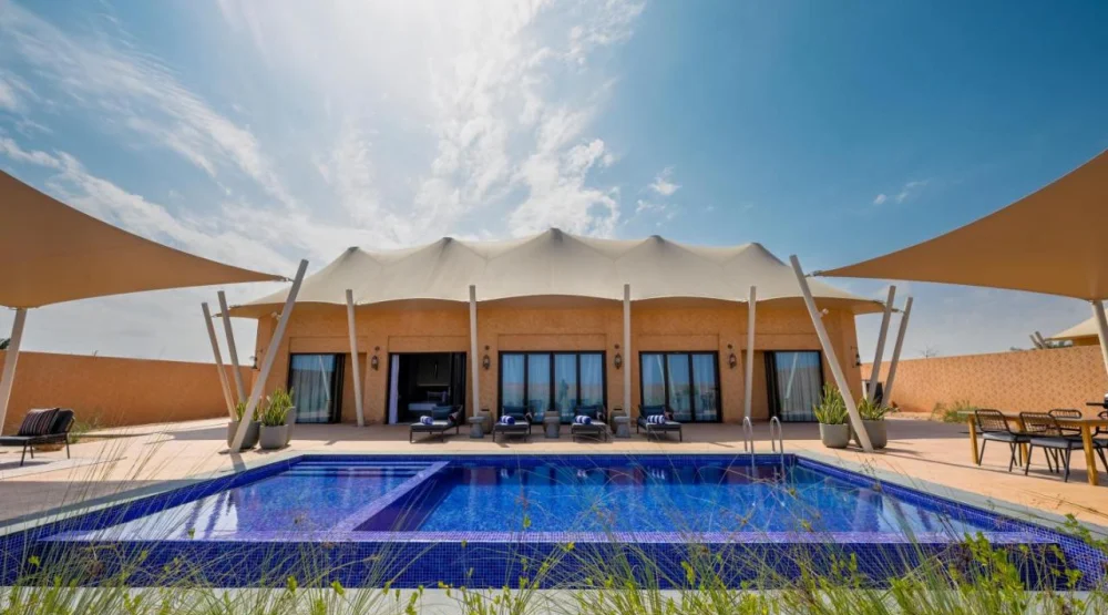 Deluxe Three Bedroom Tent with Private Pool at Al Badayer Retreat