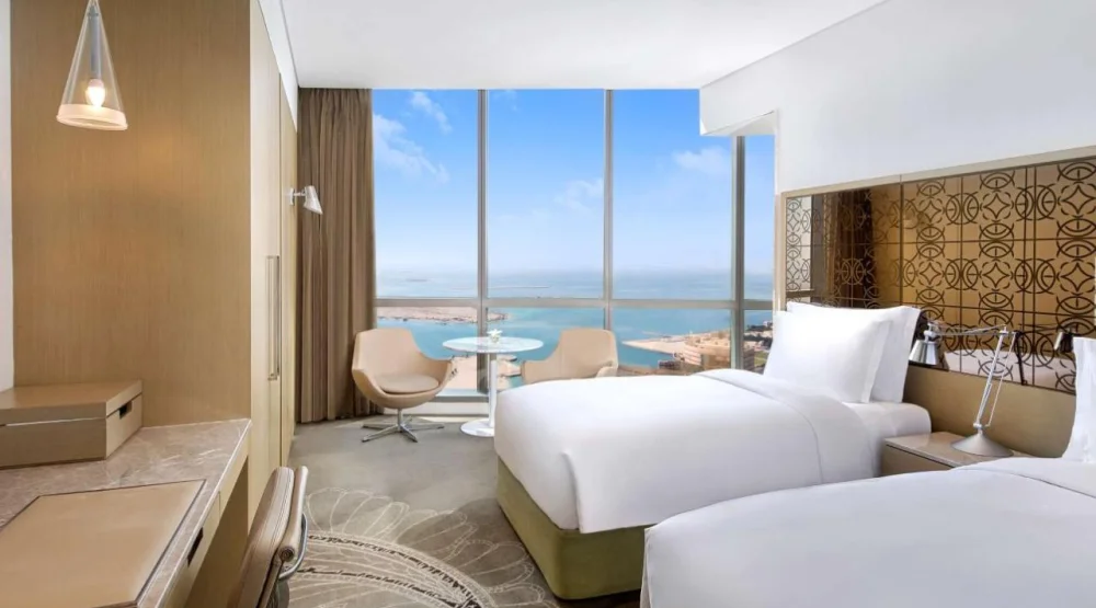 Deluxe Twin Room with Sea View at Conrad Abu Dhabi Etihad Towers