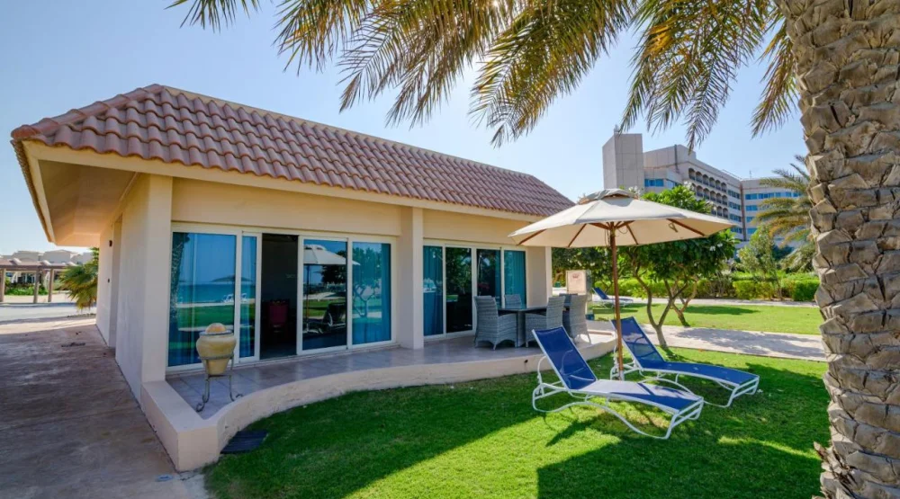 Two Bedroom Beachfront Family Villa at Danat Jebel Dhanna Resort