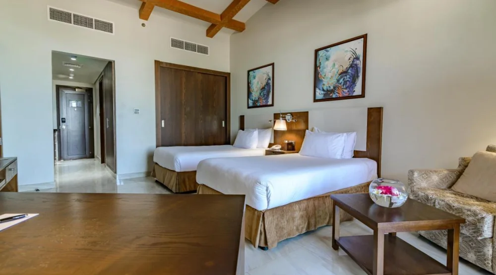 Beachside Chalet Double Room at Danat Jebel Dhanna Resort