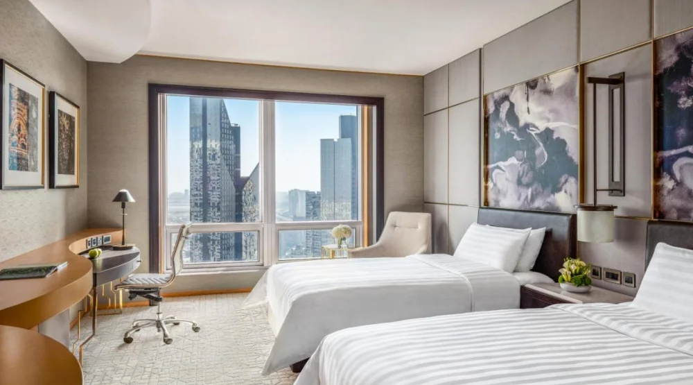 Deluxe Twin Room with Burj Khalifa View at Shangri-La Dubai