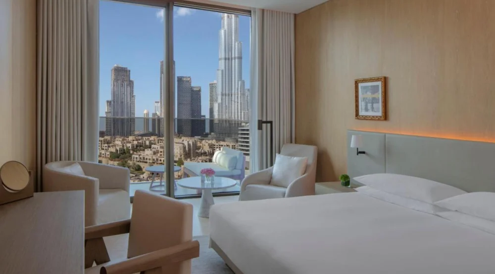 Deluxe King Room with Balcony and Burj Khalifa View at The Dubai EDITION