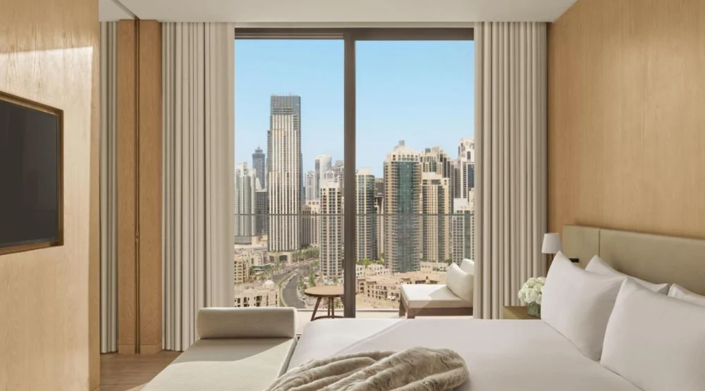 One Bedroom Deluxe King Suite with Balcony and Burj Khalifa View at The Dubai EDITION