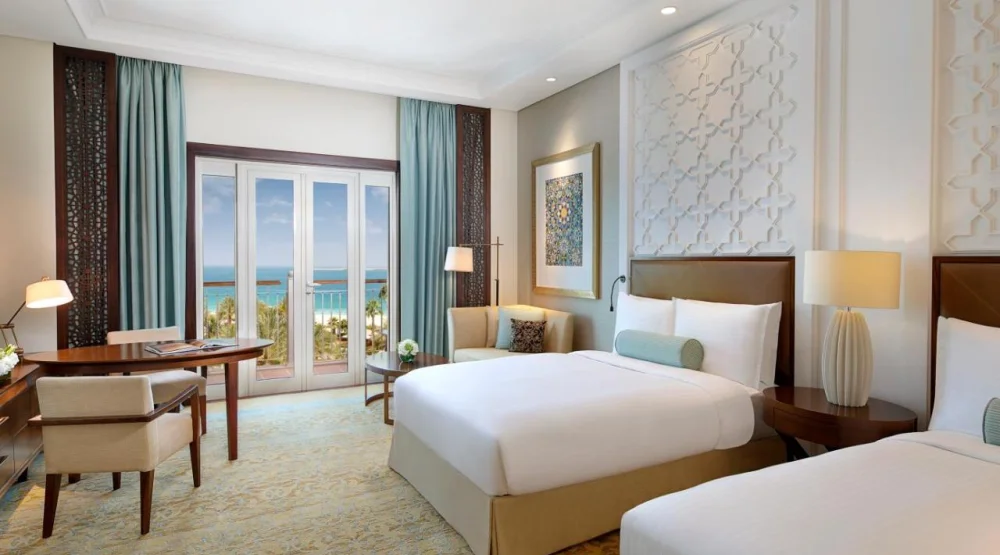 Family Suite, Two Bedroom Larger Suite, Partial Ocean View at The Ritz Carlton Dubai