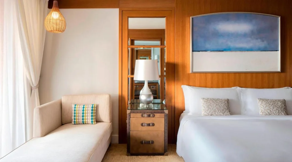 Superior Partial Sea View, Guest Room, One King, Sofa Bed at The St. Regis Saadiyat Island Resort