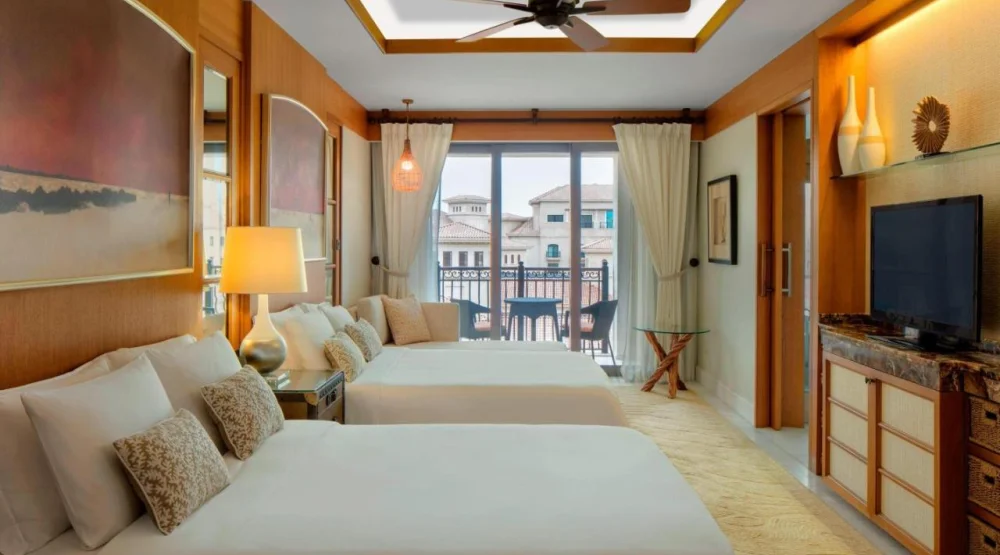 Superior Partial Sea View, Guest Room, Two Queen, Sofa Bed at The St. Regis Saadiyat Island Resort