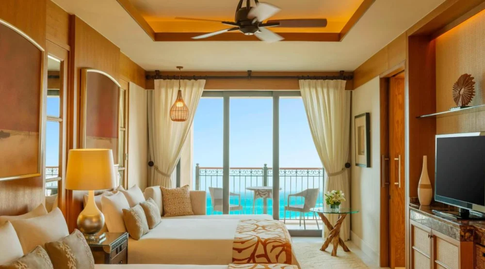 Premium Sea View Room, Guest Room, Two Queen, Sofa Bed at The St. Regis Saadiyat Island Resort
