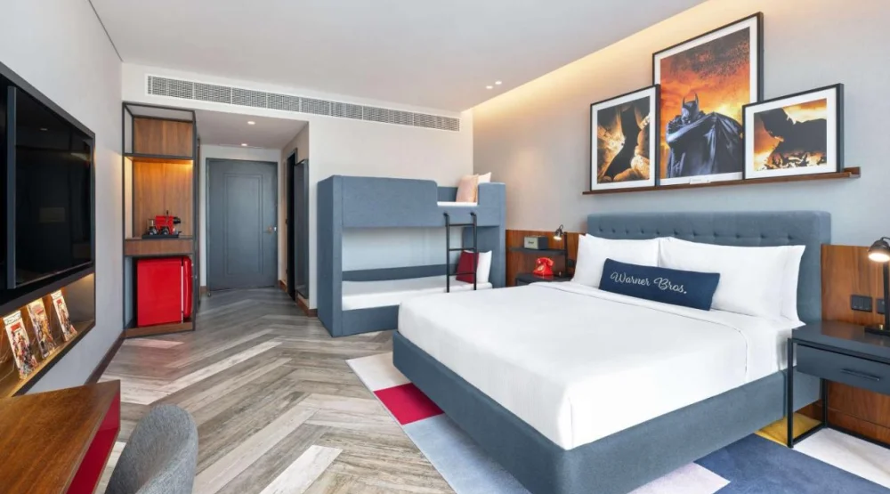 Artist King Room with Bunk Bed at The WB Abu Dhabi Curio Collection By Hilton