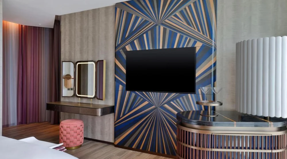 Deluxe King Room with Sea View and Balcony at W Dubai Mina Seyahi