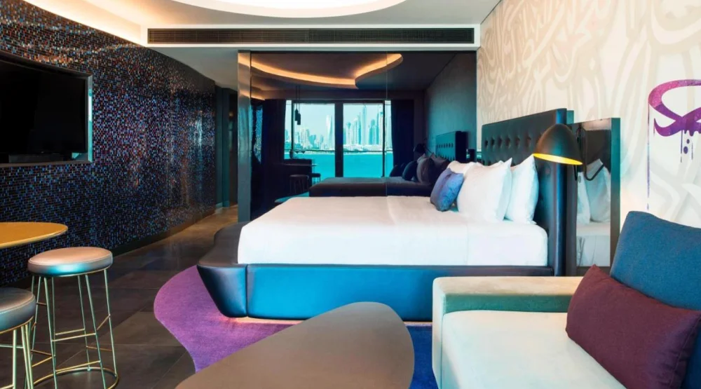 Spectacular Room, One King, Skyline View with Private Balcony at W Dubai The Palm