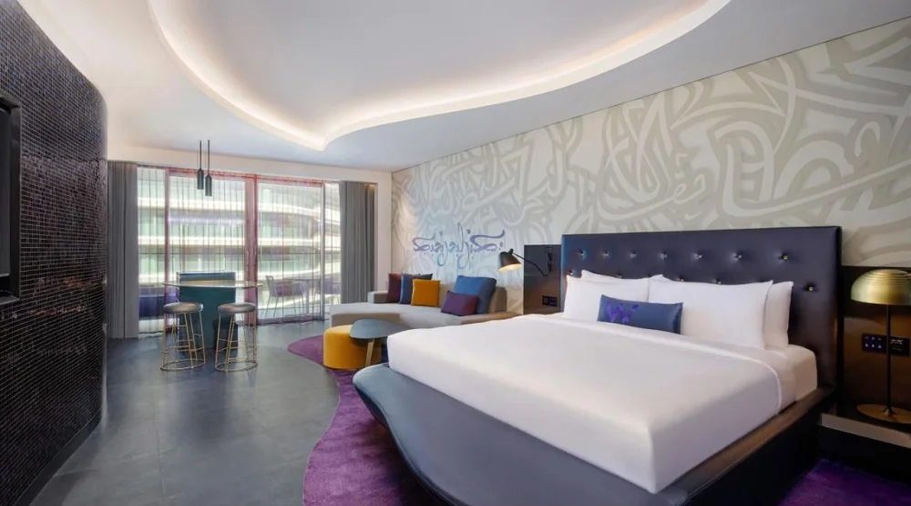 Wonderful Room with One King Bed, Garden View with Private Balcony at W Dubai The Palm