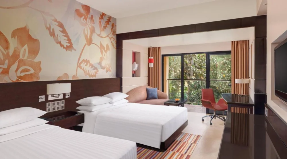 Queen Room with Two Queen Beds and Garden View at Goa Marriott Resort & Spa