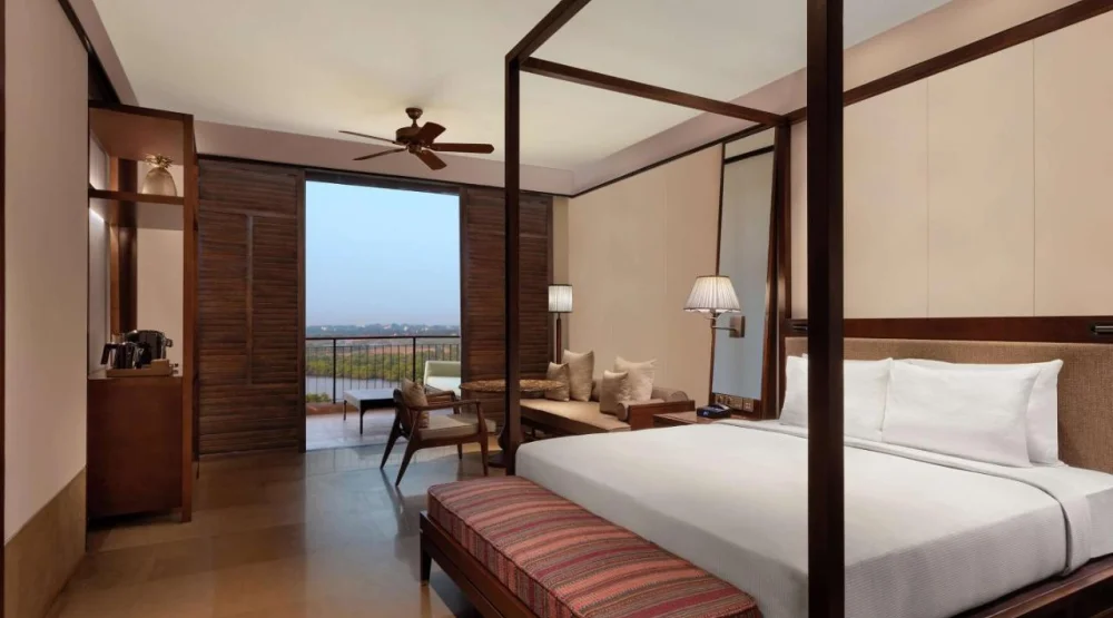 Premium King Room with Veranda - River View at Hilton Goa Resort