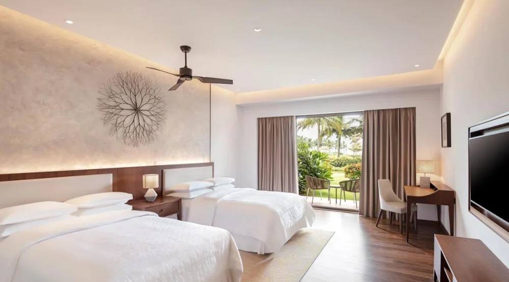 Sea View with Garden Twin Bedded Room at Sheraton Grand Chennai Resort & Spa