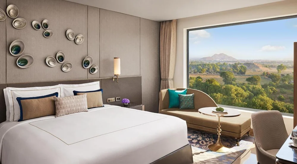Deluxe Room King Bed at Taj Amer Jaipur