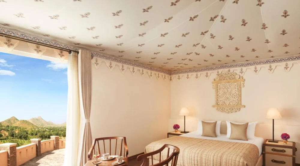 Luxury Tent Panorama View King Bed at Taj Aravali Resort & Spa